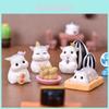 Adorable Resin Figurine Hamster Mini Ornaments For Terrarium Or Bonsai Display
