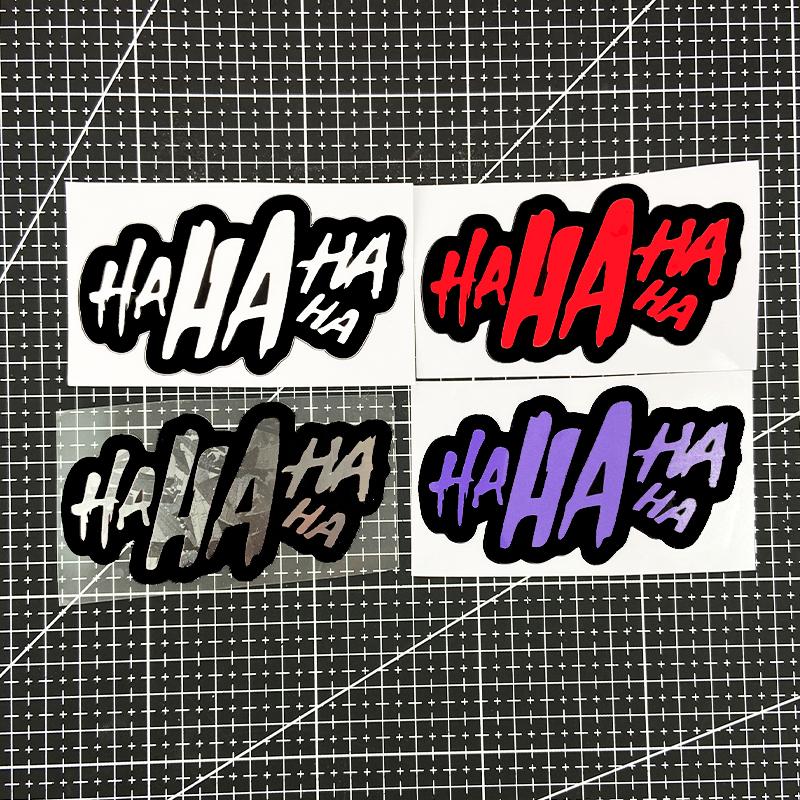 1PC HAHA Motorcycle Stickers Waterproof for DIY Motorbike Fuel Tank Helmet Front Fairing Fork Road Bike Universal Vinyl Decals