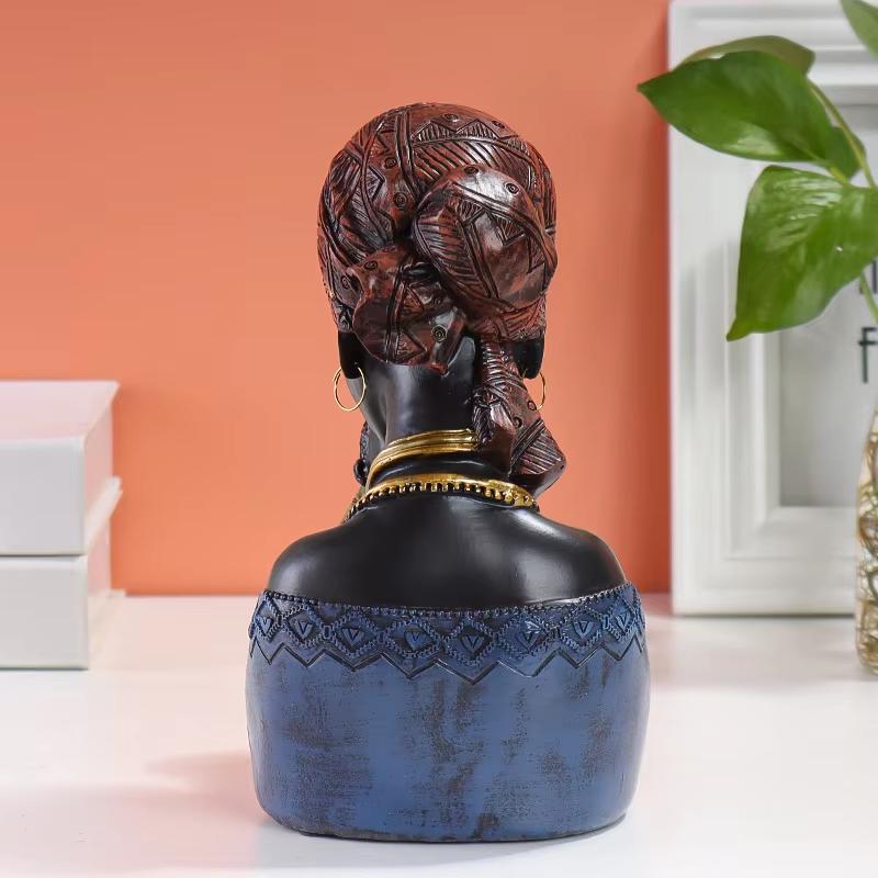 African Black Mother and Child Resin Statue Decoration Home Model Figure Sculpture Crafts Mother's Day Gift