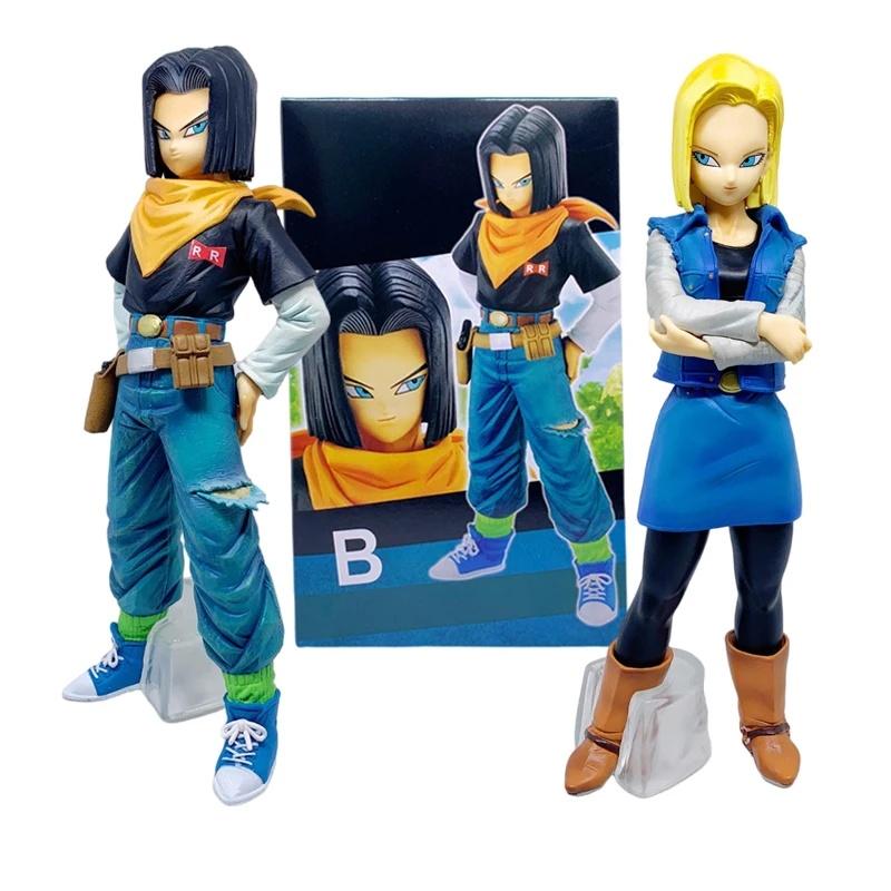 24Cm Anime Dragon Ball Z Android 17 18 Figura Android 18 Pvc Colección De Figuras De Acción Modelo Juguetes Para Niños Regalos D
