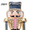 Decorative Suit Accessory Christmas Nutcracker Brooch Pin, Rhinestone Enamel Soldier Badge for Alloy Jewelry Women Men, Xmas Holiday Coats Sweaters