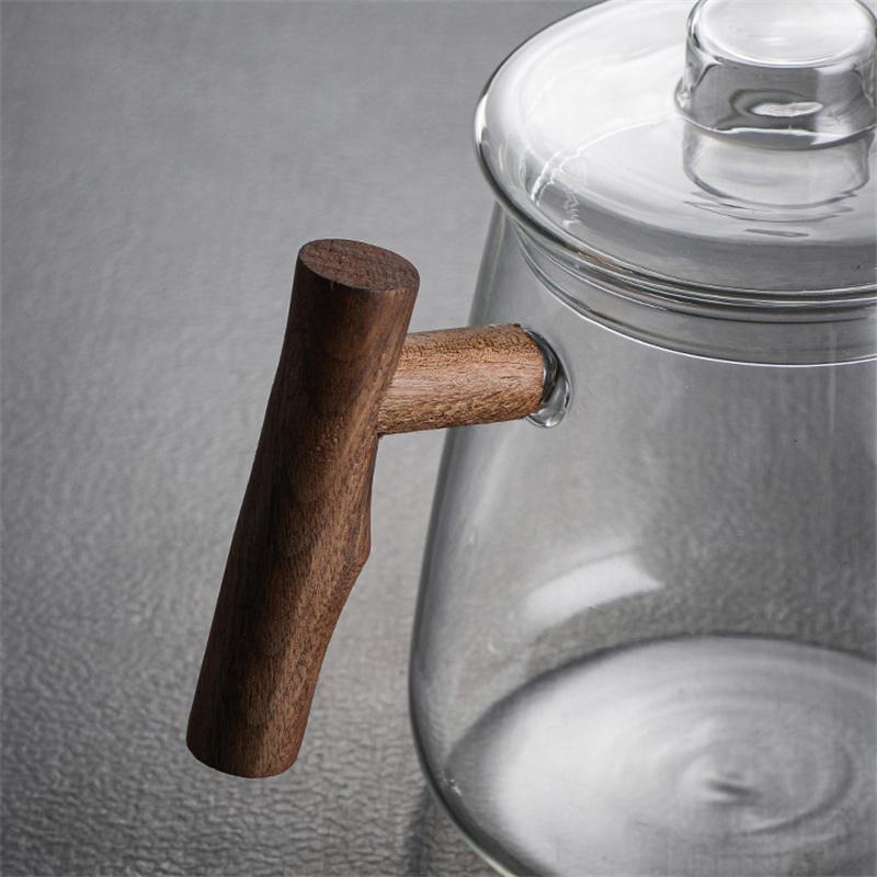 480/700ml Glass Coffee Tea Pot Gooseneck Drip Kettle Swan Neck Thin Mouth Long Mouthed Pot Coffee Maker Home Teapot