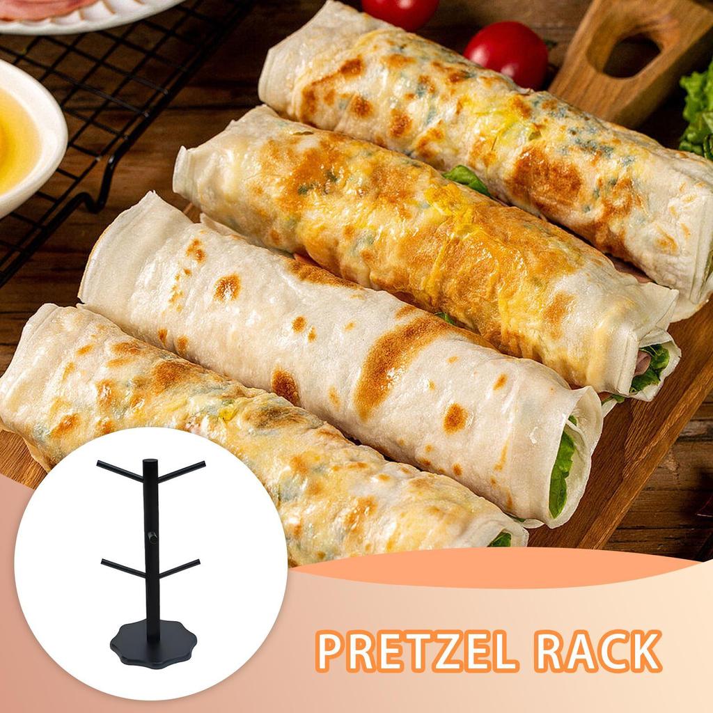 Sacchetto Porta Pretzel Supporto Bagel Rastrelliera a Forma di Albero Con Base Stabile Organizzatore in Legno Con 6 Bracci Per Matrimonio Catering Buffet di Compleanno