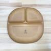 Break-resistant Lunch Plate, Approximately 24cm, Divided, Dishwasher and Microwave Safe, MUSUBI, Natural White, Made In Japan