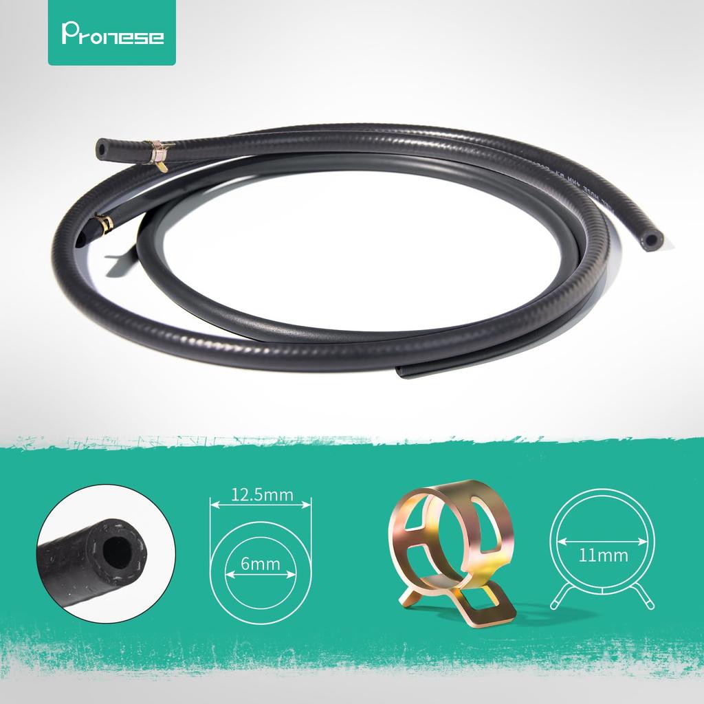 Pronese Fuel Hose, Inner Diameter 0.2 inch (6 mm), Gasoline Hose, 3 Layer Pipe,