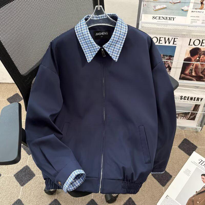 Harajuku Style Literary Japanese Fake Two-Piece Bomber Jacket L