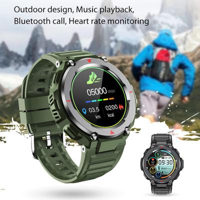 Army Smart Watch Men Bluetooth Call Offline Music Sport Heart Rate Monitor IP67 Waterproof Smartwatch 400Mah