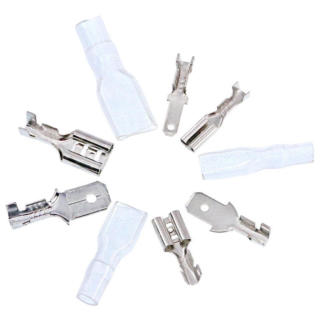 360pcs Cable Lugs Set Receptacles Set Flat Connector Male & Female Cable Connector with Insulating Sleeve Electrical