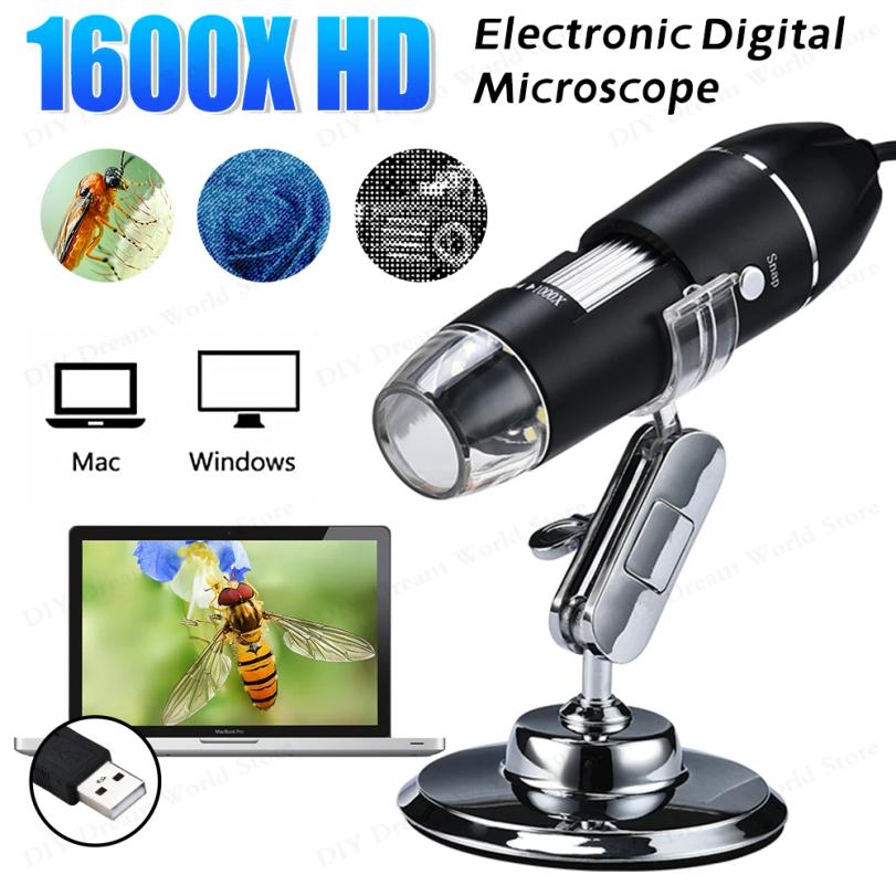 1600X Digital Microscope Camera Electronic Magnification Endoscope For Soldering LED Magnifier USB Charge Magnifier for WIN XP/7