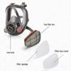 Full Face Silicone Gas Mask for Spray Painting, Chemical Pesticide Protection, Anti-Gas Filter, Wide View.