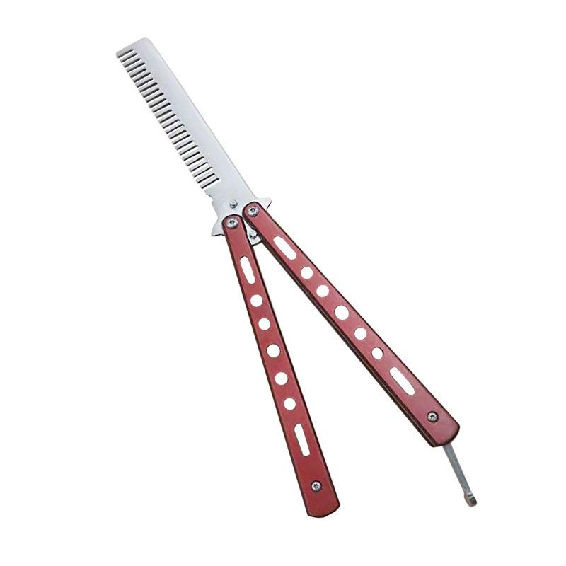 Unsharpened Folding Butterfly Practice Comb for Outdoor Camping