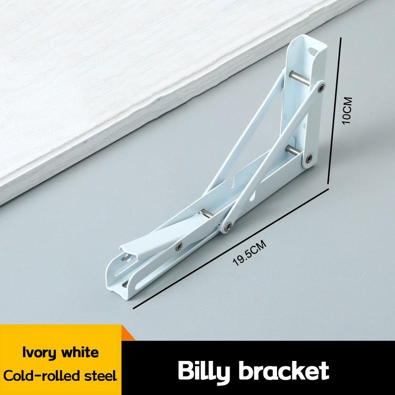 8inch 2pcs Heavy Duty Folding Shelf Brackets Triangle Straight Billy Bracket Wall Mounted Bench Table with Screws