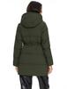 Orolay Hooded Down Regular Perfect for and Outdoors Size Women's Jacket, Mid-Length, Fit, Windproof, Cold-Resistant, Water-Repellent, Winter,