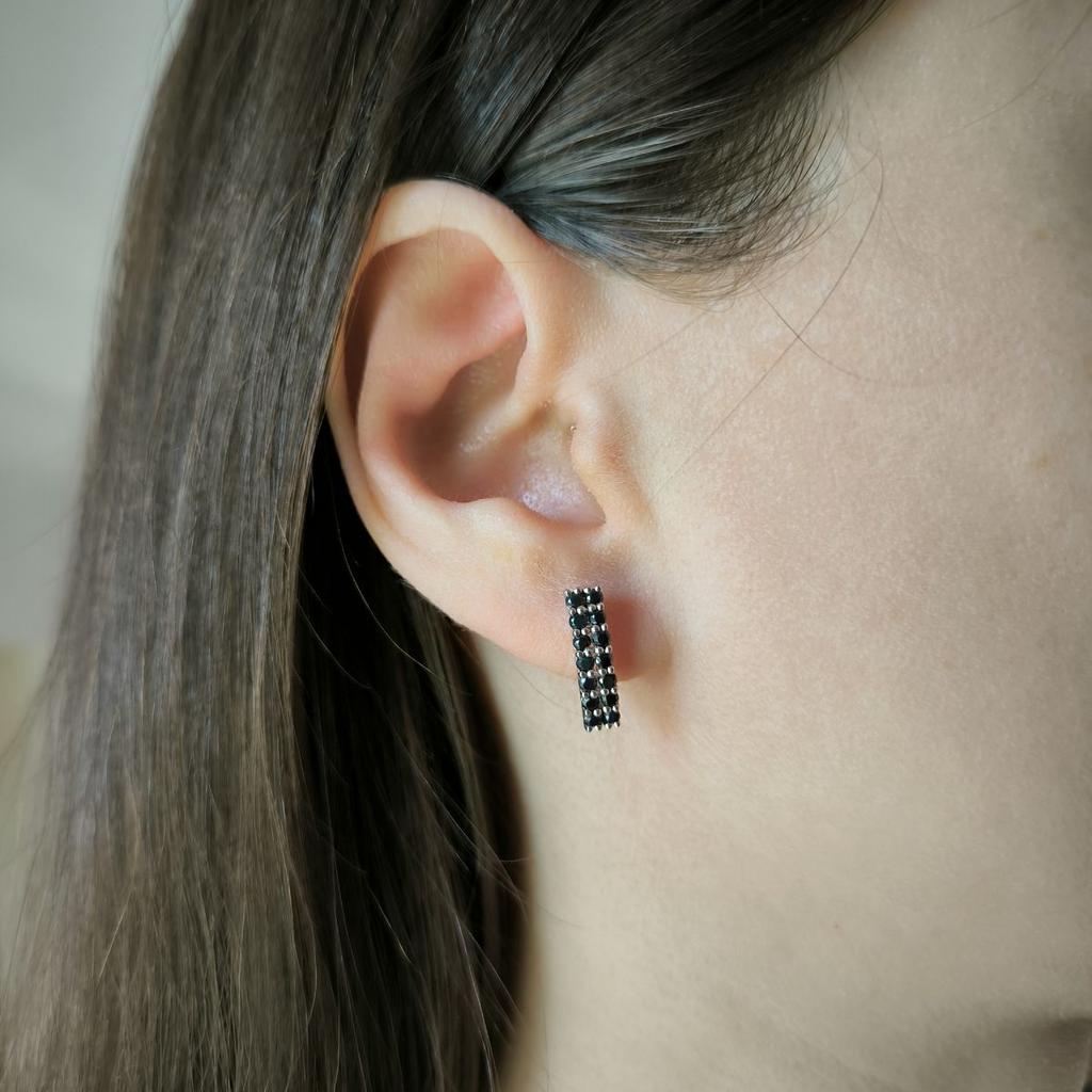 Серебряные серьги с натуральным сапфиром 1.603ct (2178934)