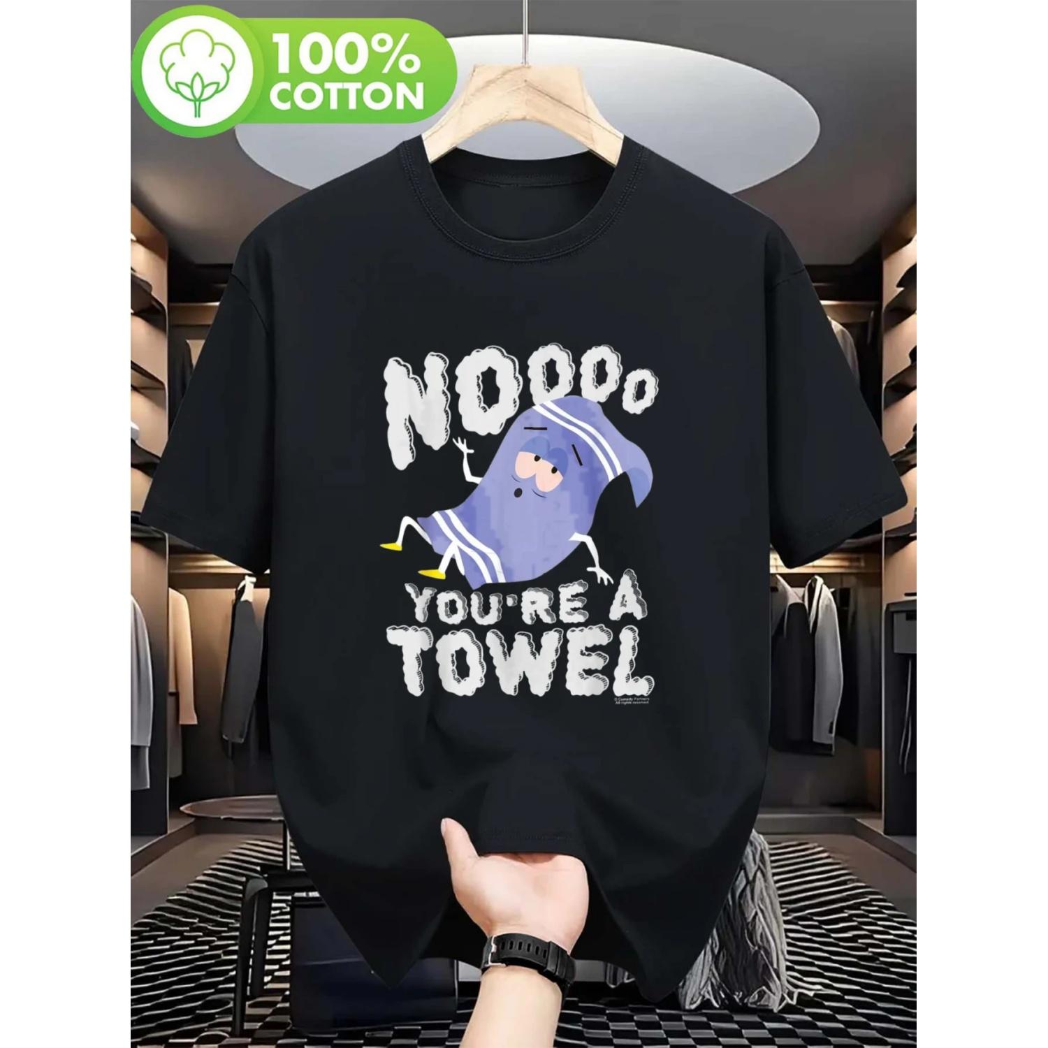 

S Funny Towlie _video Game T-shirt_ Noooo You Re A Towel _with Meme s Iconic Towel Character Suitable for Fans and Daily Wear XXXXXL чорний