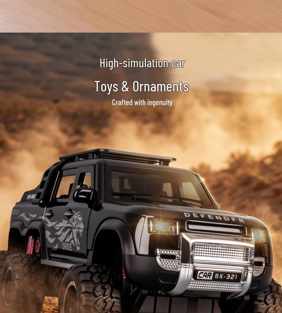 Children's Six-Wheeled Off-Road Vehicle Toy with Sound and Light