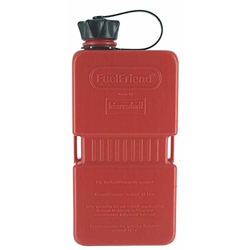 

German-made gasoline/oil jerry can, fuel bottle, side bag, motorcycle/car, spare tank, outdoor, UNEG standard (Red 1.5L)