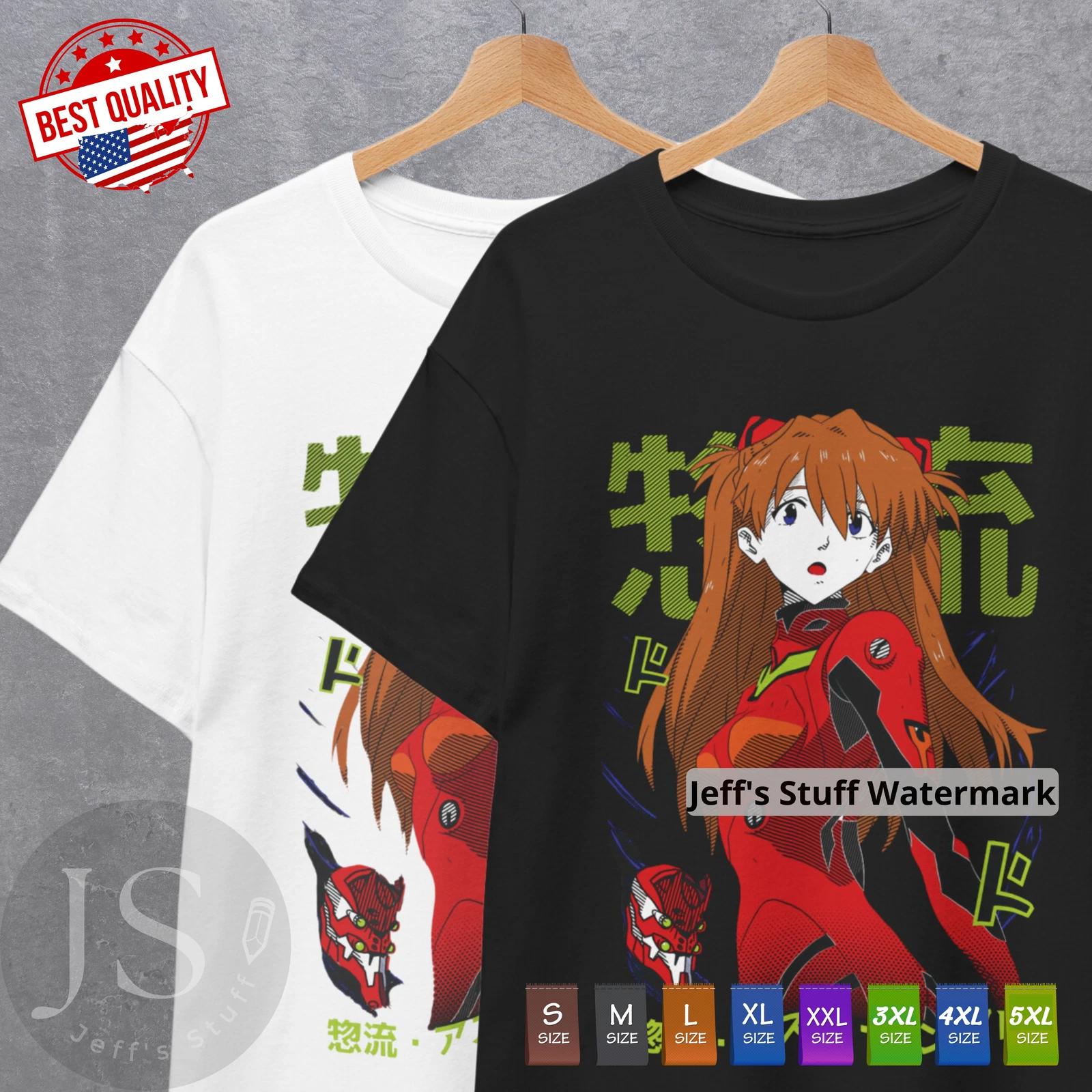 

Футболка с Аской из Евангелиона Waifu Girl Манга Японское Аниме Эччи Одежда Футболка Подарок 3XL