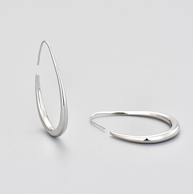 [Minimalist Gold Geometric Circle Water Drop Earrings For Women Unique Hong Kong Simple Stud Earrings Fashion Jewelry]