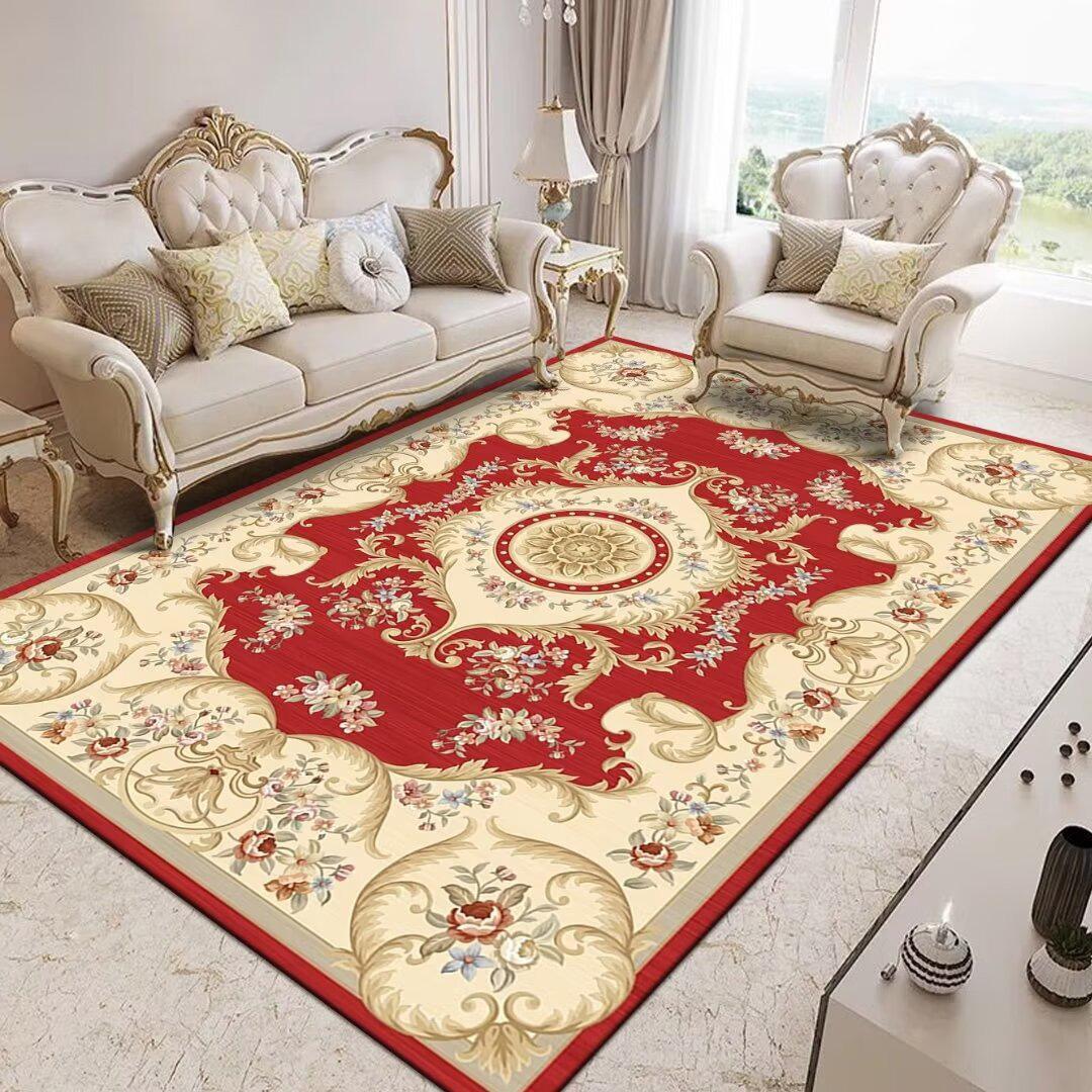 

Европейский стиль пасторальный ковер для гостиной большой площади роскошный ковер нескользящий декоративный ковер для спальни моющийся коврик для журнального столика 60x90cm door mat