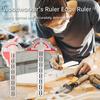 10/15/20 Inches Stainless Steel Protractor Multi-Angle Free Adjustment Precision Carpenter Measuring Tool Woodworkers Edge Ruler