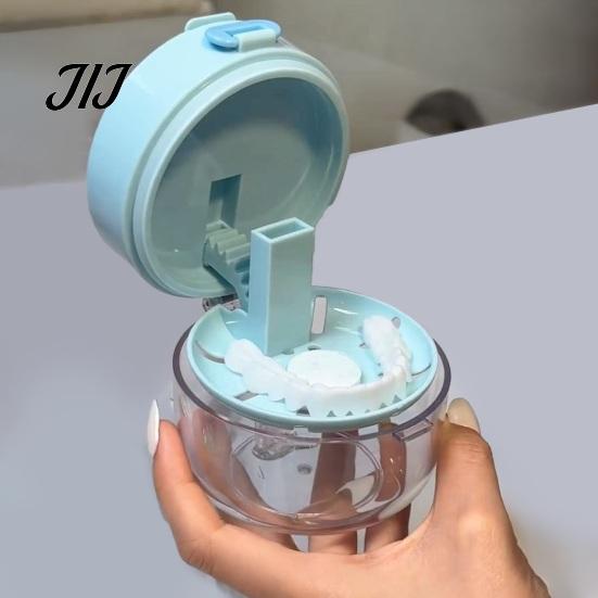 Braces Removal Tool Retainer Case with Mirror, Tool, Cleaning Brush, Leak-Proof Denture Storage Holder Bath Box Holder, Dental Aligner Container