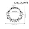 1PC Stainless Steel Septum Clicker Ring Skull Vine Design Daith Piercing Ring  Nose Piercing