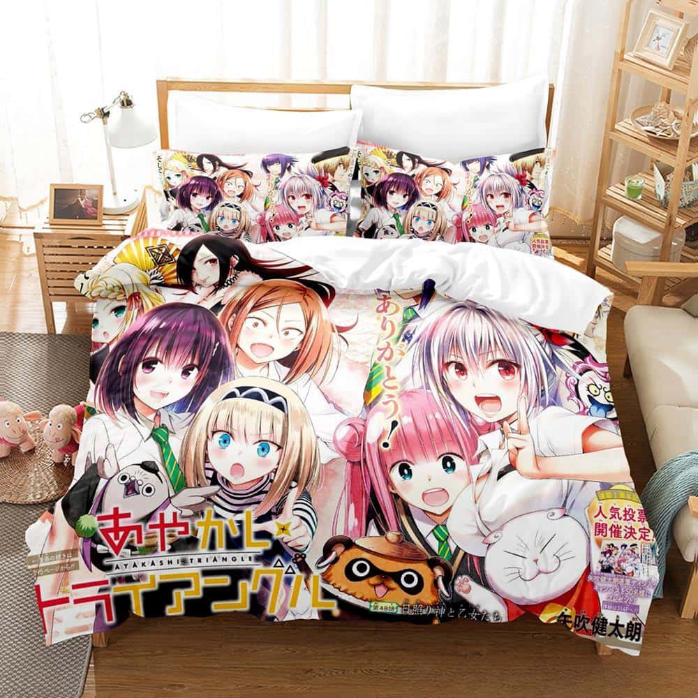 

Fashion 3d Print Ayakashi Triangle Bedding Set Single Twin Full Queen King Size Bed Set Adult Kid Bedroom Duvet Cover Sets EU single(135x200cm)