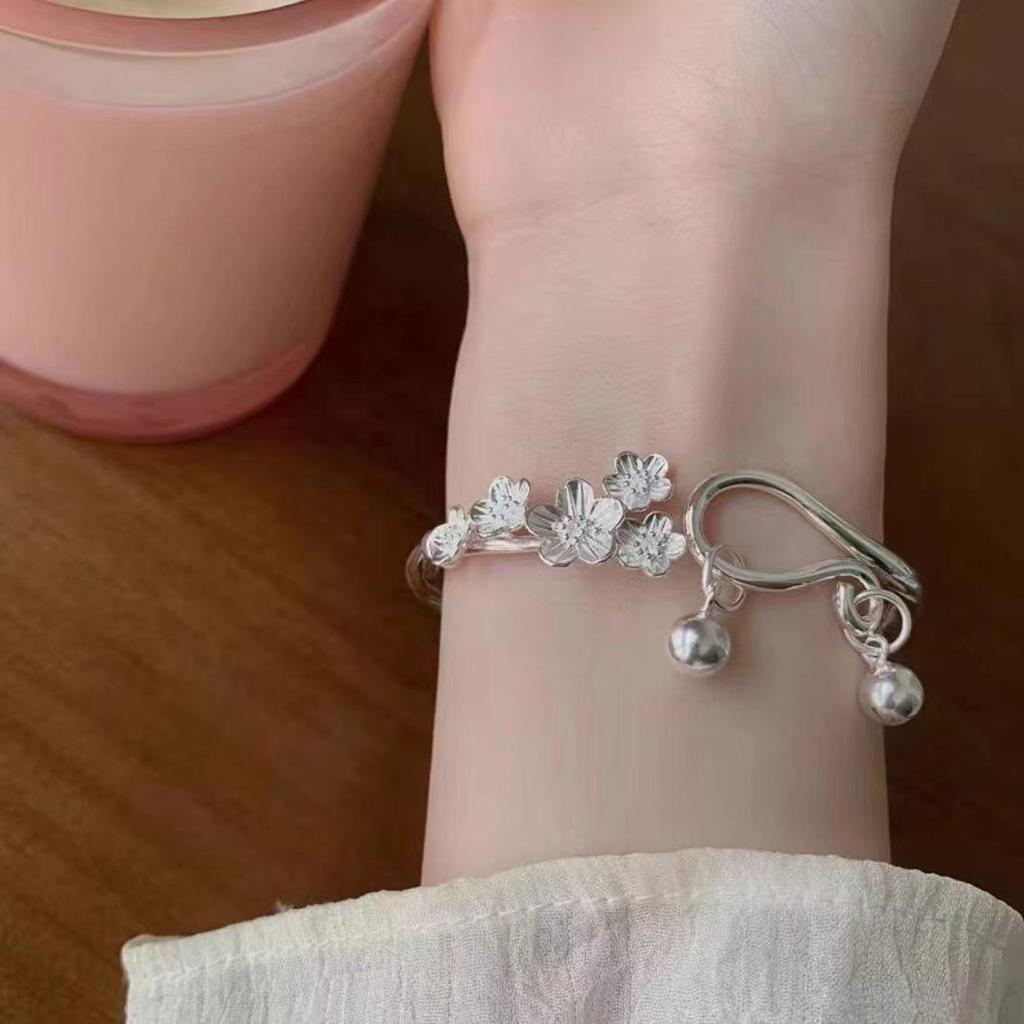 Elegant Plum Blossom Bell Bracelet: High-End Spring/Summer Gift for Girlfriend