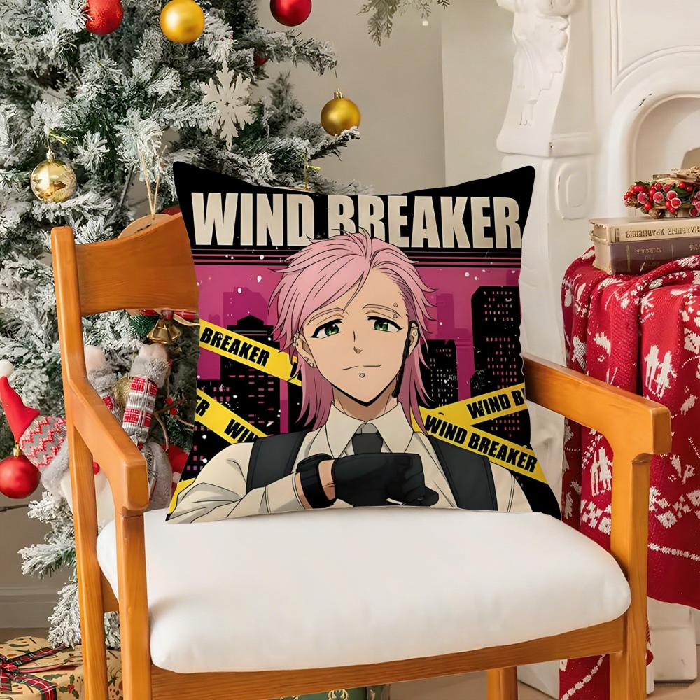 Comic Book Fan WWIND BREAKER Cool Pillow Case Silky Short Plush With Invisible Zipper Dustproof Sofa Cushion Cover