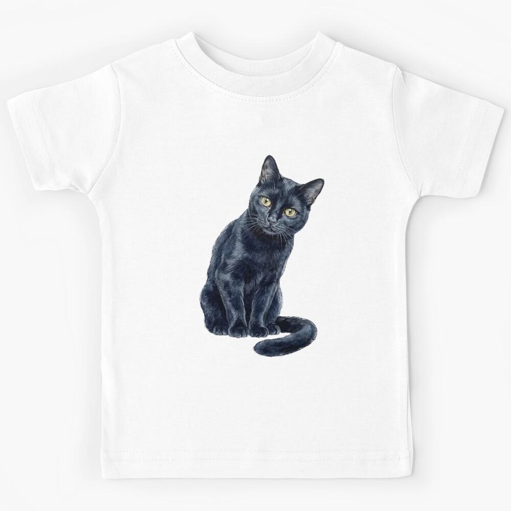 Black Cat Kids T-Shirt 130