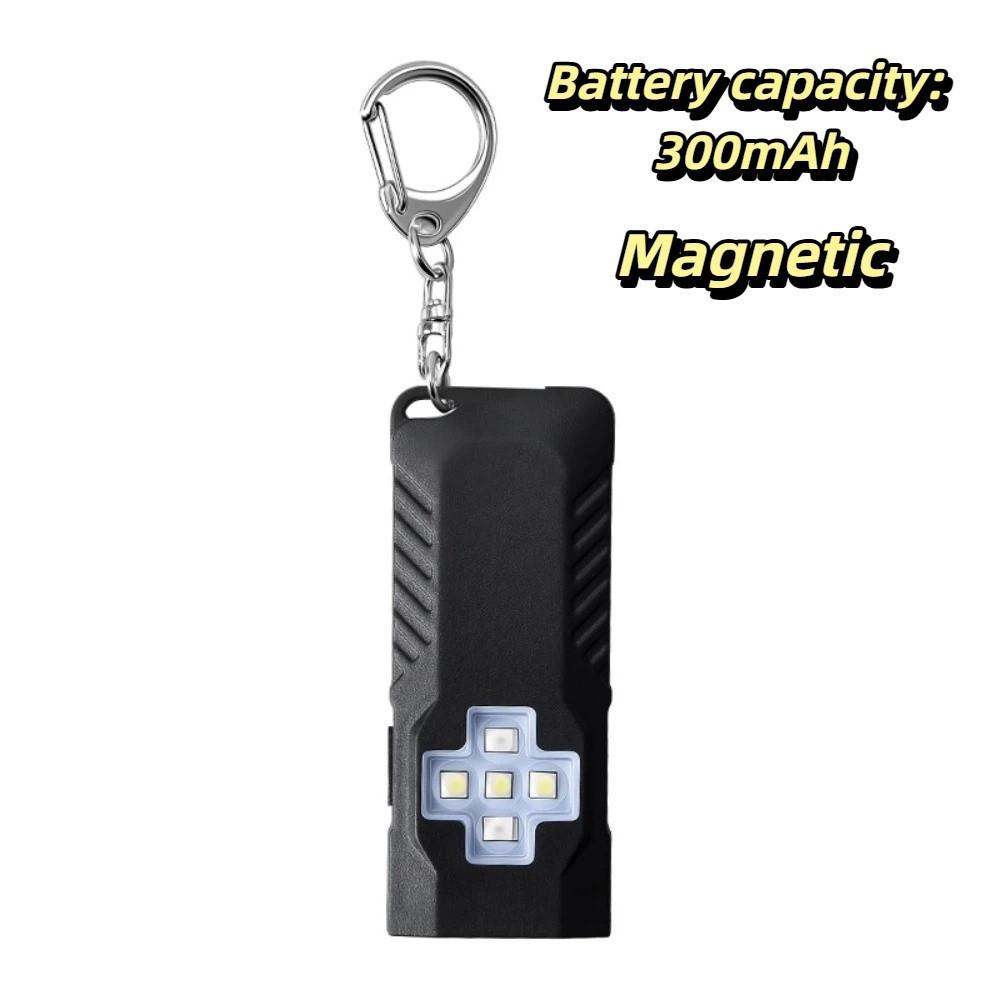 Super Bright LED Keychain Light Lightweight Compact Design Mini Flashlight Long-Lasting Use Cap Clip Design