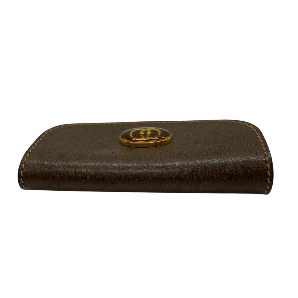 Used GUCCIKey Holder  Brown Leather Unisex