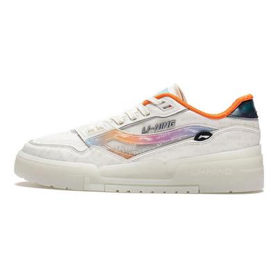 Li Ning 001 Btc Prm Durável Respirável Cano Baixo Sapatos de Skate Masculinos Sapatos de Skate Branco AGCT003-2