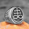 Vintage Luzifer Satan Ring Gothic Punk Schmuck für Männer Edelstahl Biker Geschenk Einzigartiges Freund Freund Zubehör