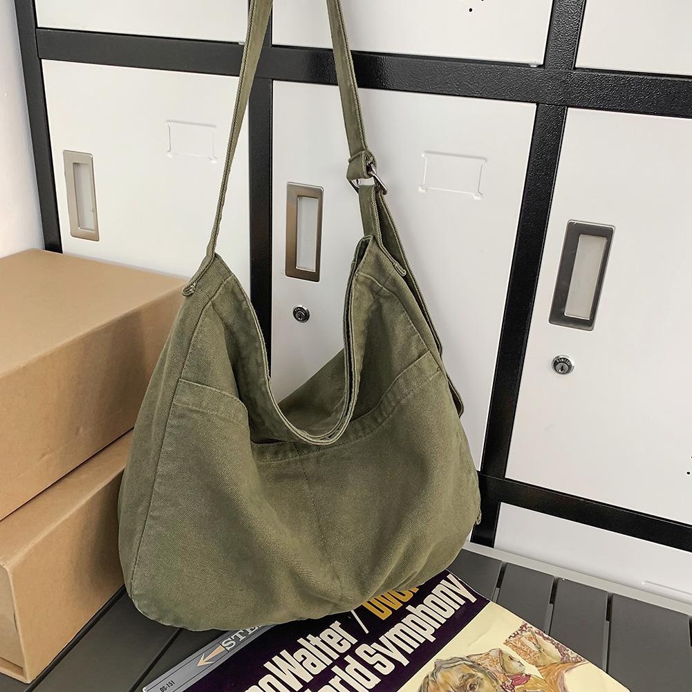 Shoulder Bag Canvas Simple College Student Bookbag Fashion Harajuku Satchels
