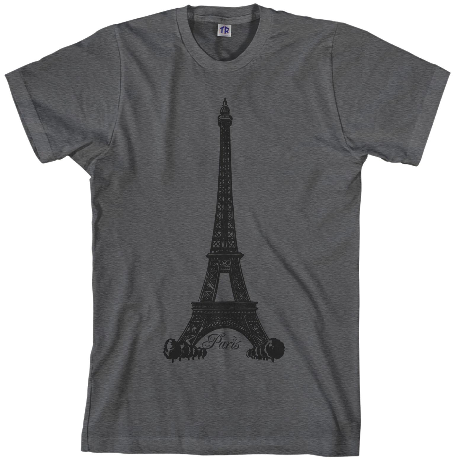 Threadrock Men s Eiffel Tower Paris France T shirt French Pride M