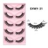 European and American Fox-Style Cat Eye Thick Synthetic False Eyelashes - 5 Pairs