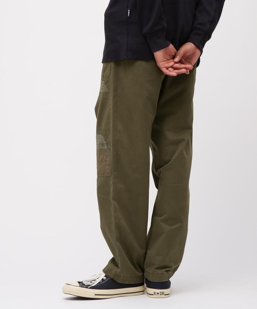 AVIREX RESTORE COLLECTION ARMY CHINO PANTS "REPAIR CUSTOM" XL 310 Olive 783-5210028