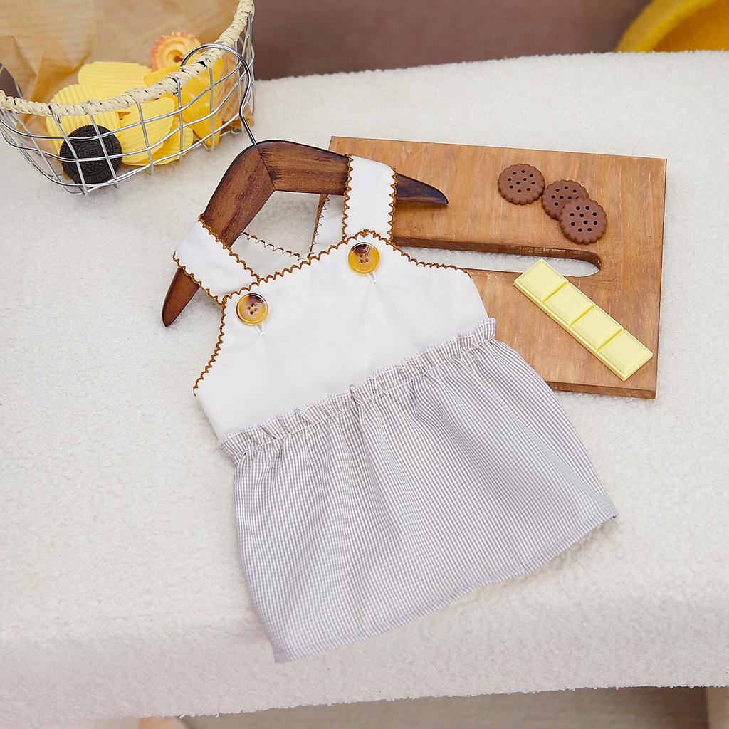 Pet Clothes Spring and Summer Thin Korean Student Splicing Suspenders Small Teddy Dog Pet Cat Casual Skirt