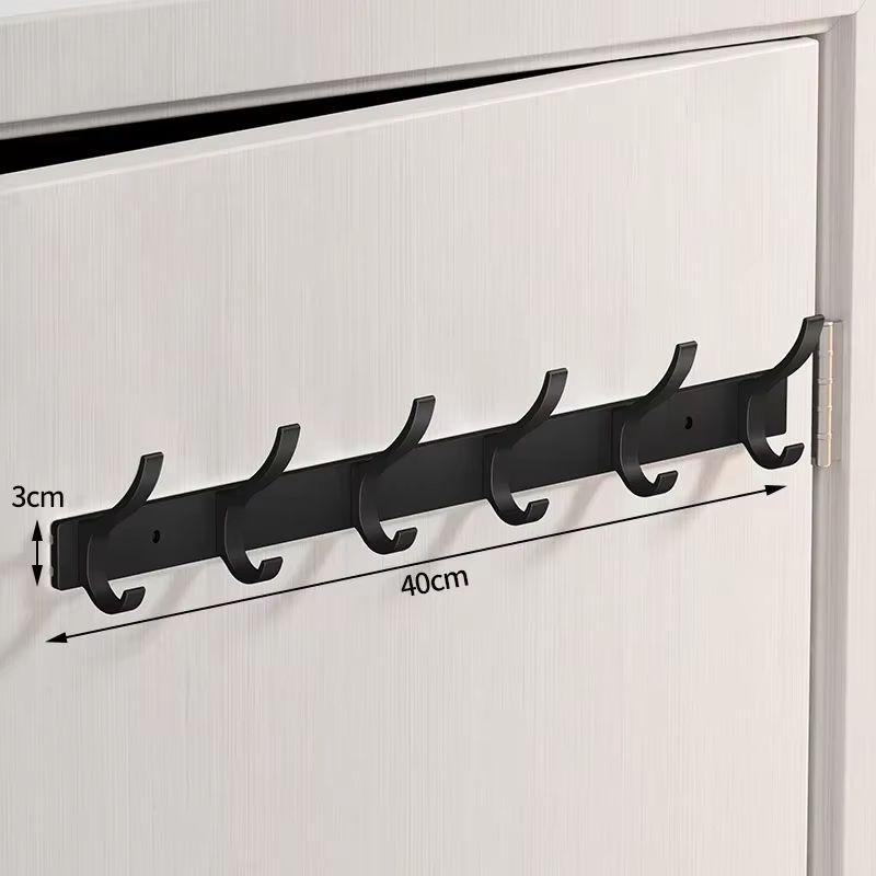Black Robe Hooks Towel Hanger Nail Wall Rack Hooks Coat Clothes Holder for Bathroom Kitchen Accessories