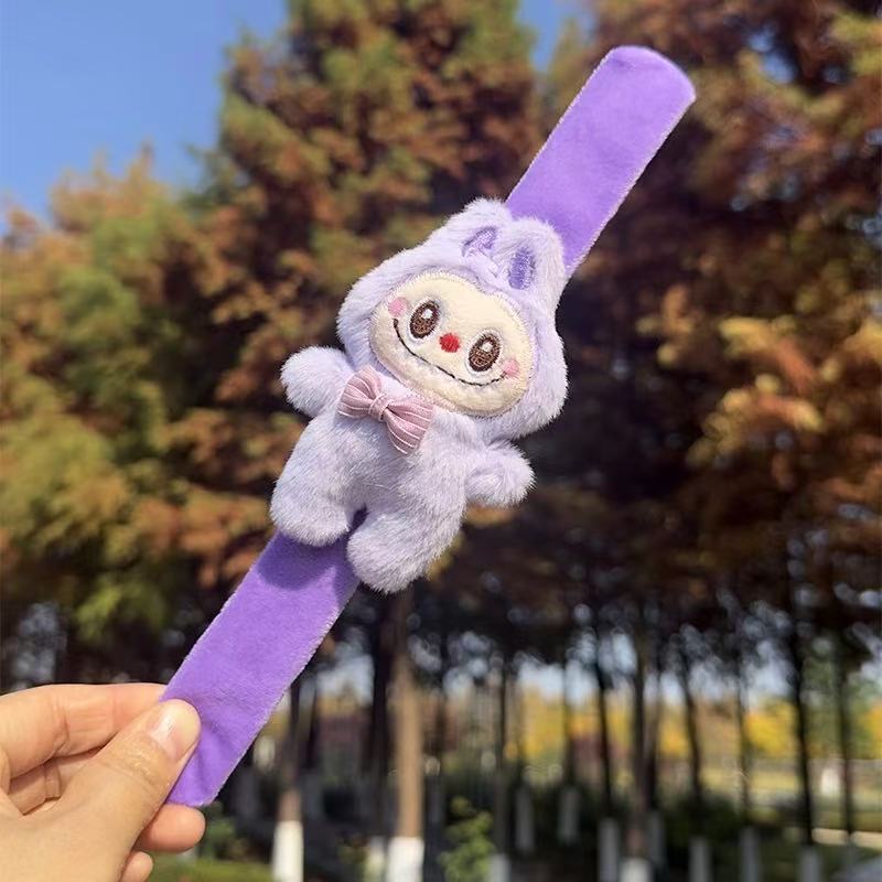 Cartoon Labubu Slap Snap Wrap Wristband Bracelet Cute Funny Toys Children Hand Ring Decoration