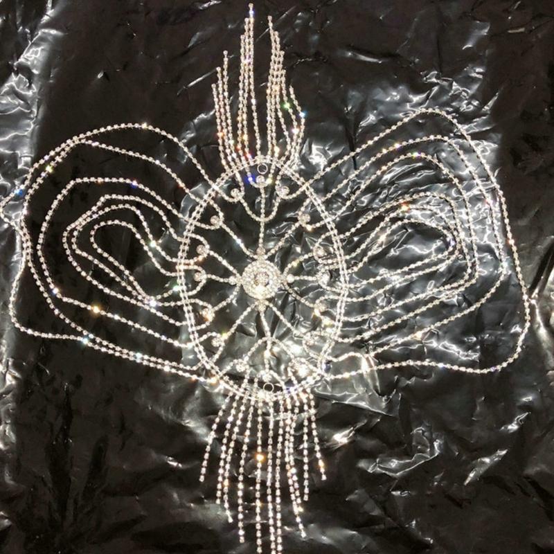 Damen Strass Quasten Kette Kopfschmuck Silber/ Golden Braut Haarschmuck für Abendkleid Party Abschlussball