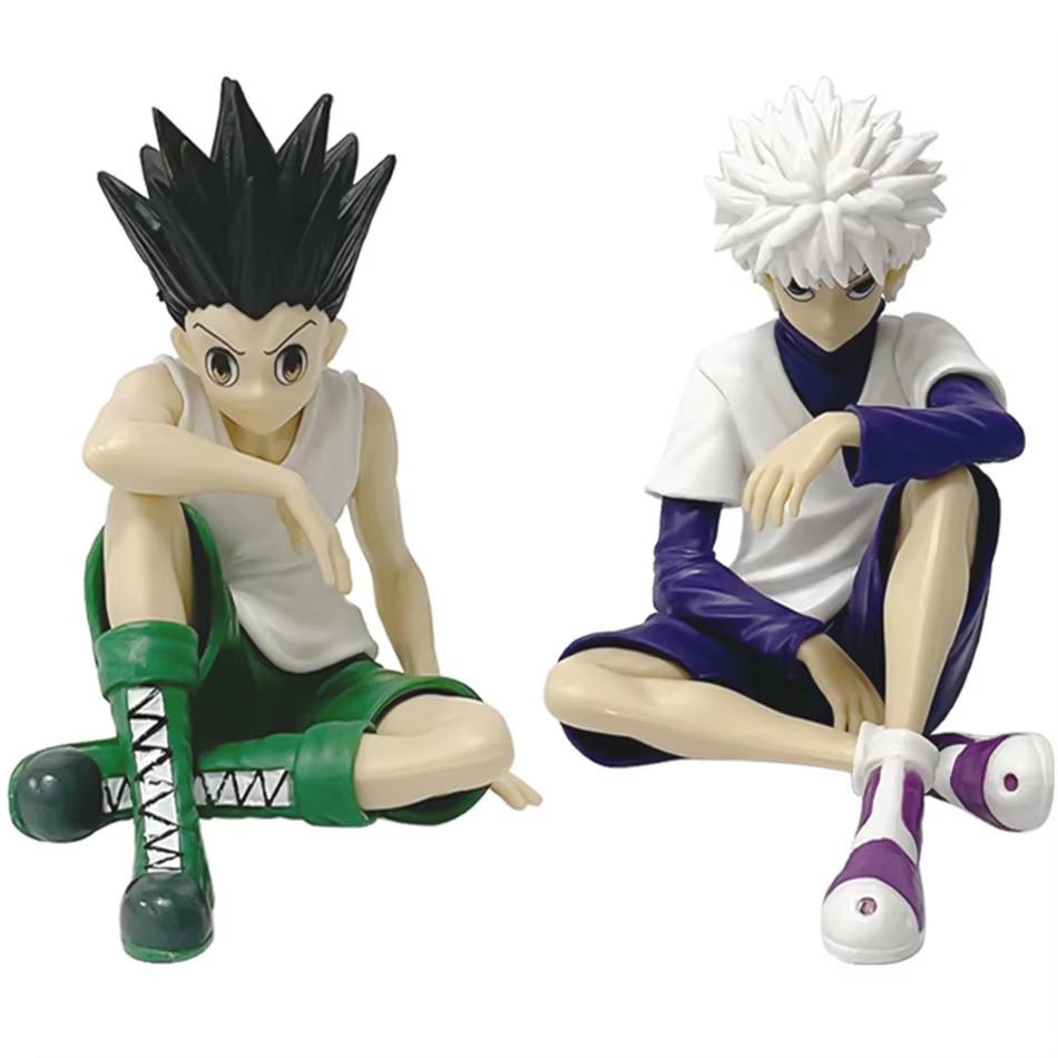 Anime Pg Hunter×hunter Gon Freecss Killua Zoldyck Statue Sitting Figure Pvc Model Collection Desktop Car Ornament Adult Toy