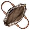 Michael Kors Mk Arden Monogram Pattern Faux Leather Tote Bag Small Women Tote Bags Camel Cream 35S6G4XM5B-260