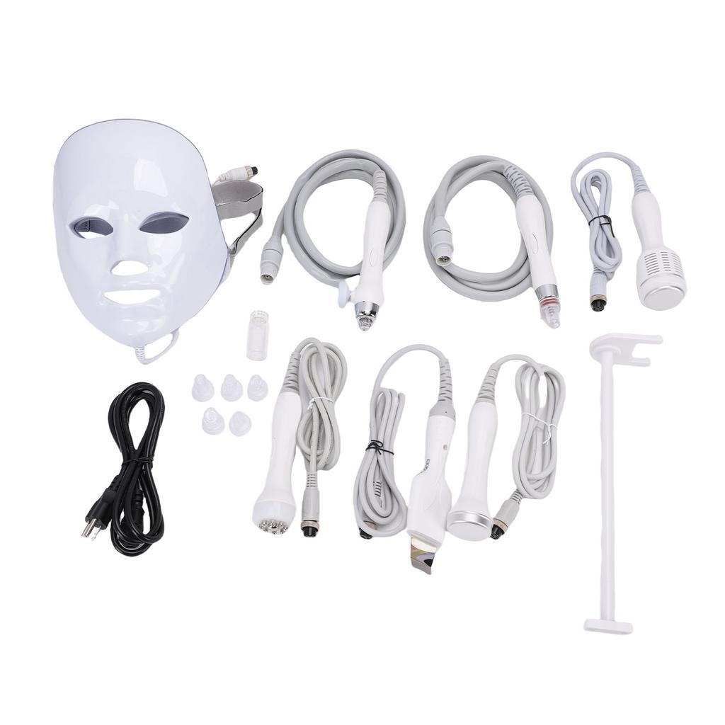 Hydrogen Oxygen Facial Machine Moisturizing Multifunction Face Skin Care Device with 6 Probes for Home Beauty Salon 7 in 1 US Plug