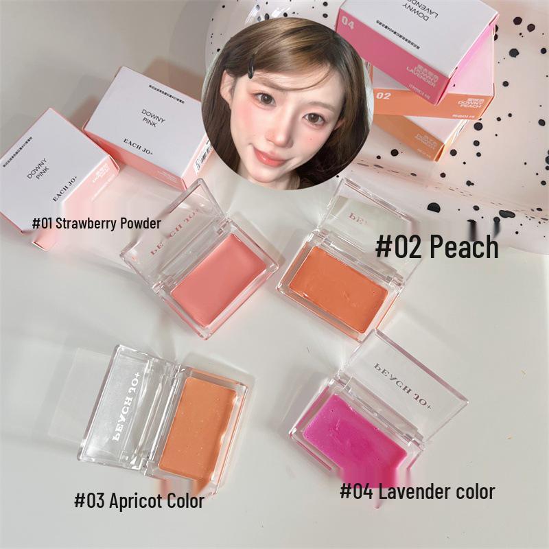 PEACH JO+ Korean Style Dopamine Cream Blush Palette: Multi-color Blush, Highlighter, and Brightening Palette for Women.