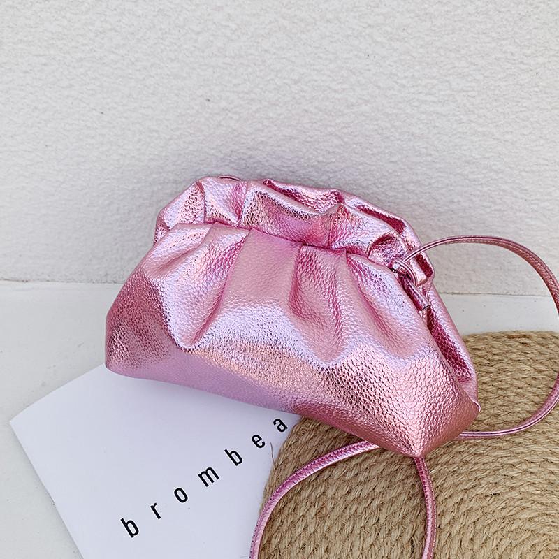 Небольшая роскошная вечерняя сумка Bagen s Leather Silver Cloud Bag Женская золотая сумка — фото 9