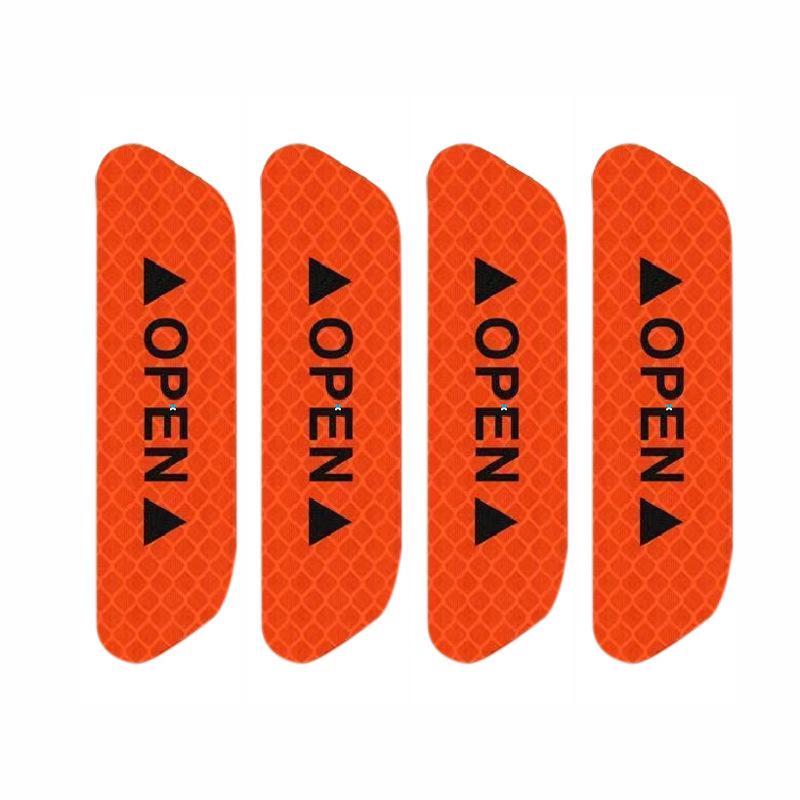 

4 шт./компл. наклейки на дверь автомобиля, универсальный предупреждающий знак безопасности, открытая светоотражающая лента, наклейка на мотоциклетный велосипедный шлем