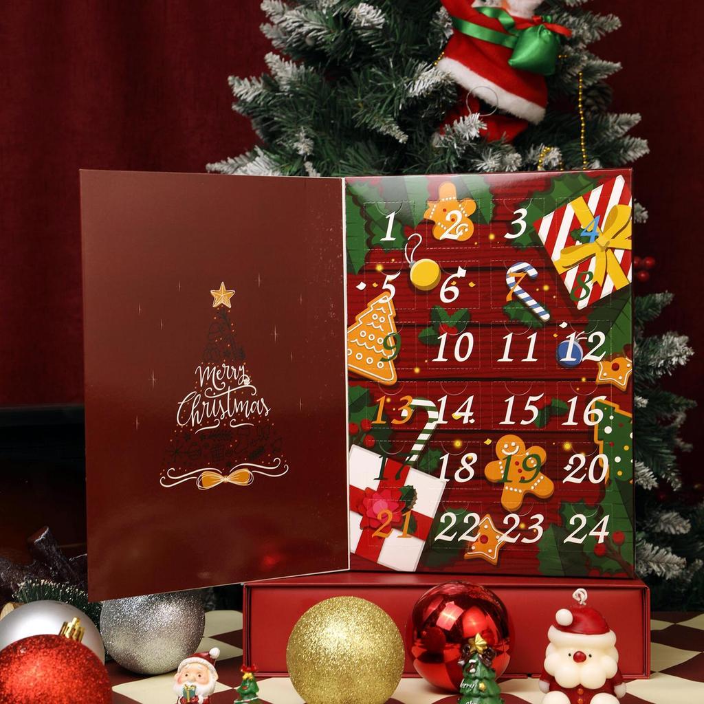Christmas Countdown Calendar Boxes 24 Days Fillable Reusable Kids Christmas Countdown Advent Calendar Empty DIY Gift Box